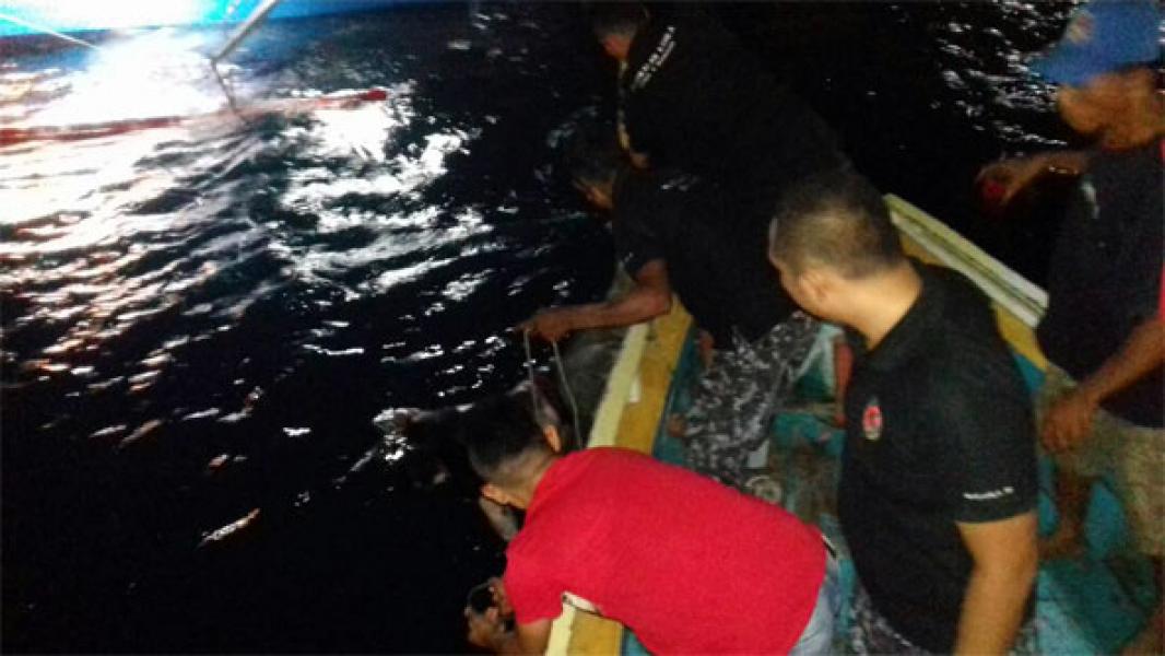 Personel  Bakamla RI Evakuasi Korban Tenggelam