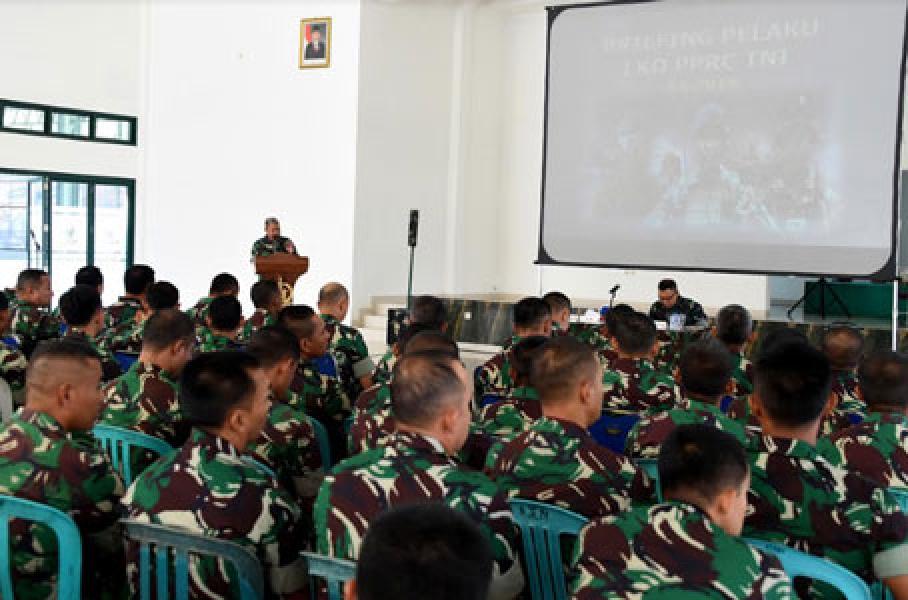 150 Prajurit TNI Ikuti Briefing Pelaku PPRC TNI Tahun 2018
