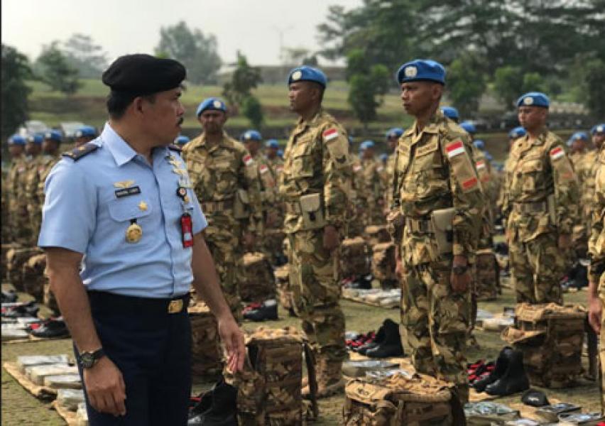 Asops Panglima TNI Periksa Kesiapan Satgas Yonkomposit TNI Konga Xxxv-D Unamid