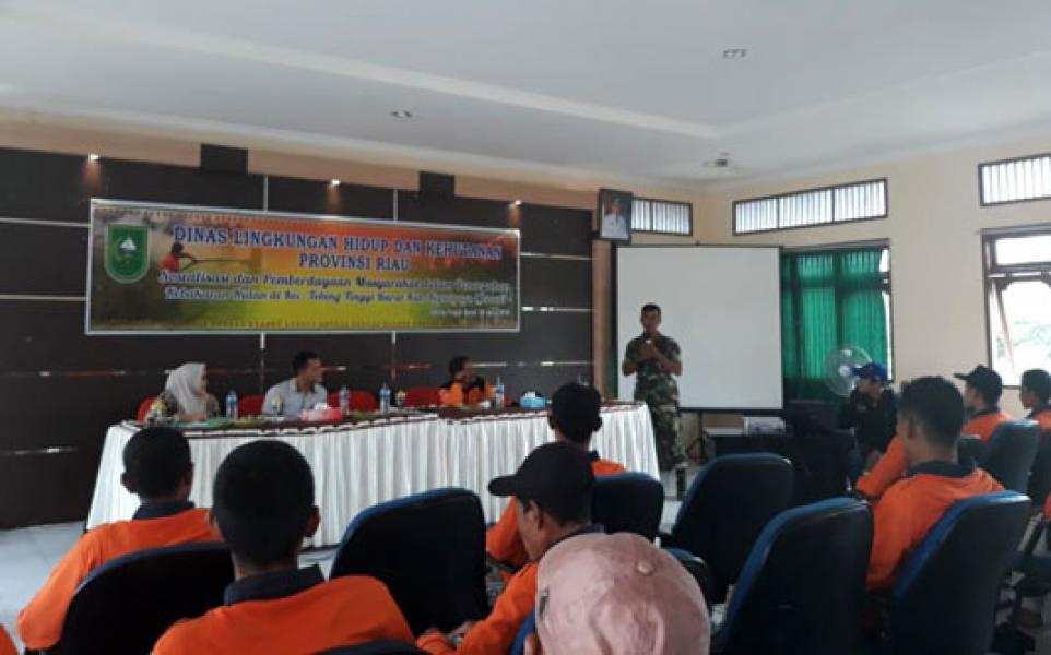 Danpos Koramil 02/Tebing Tinggi Berikan Materi Upaya Dan Tindakan Pencegahan Karhutla
