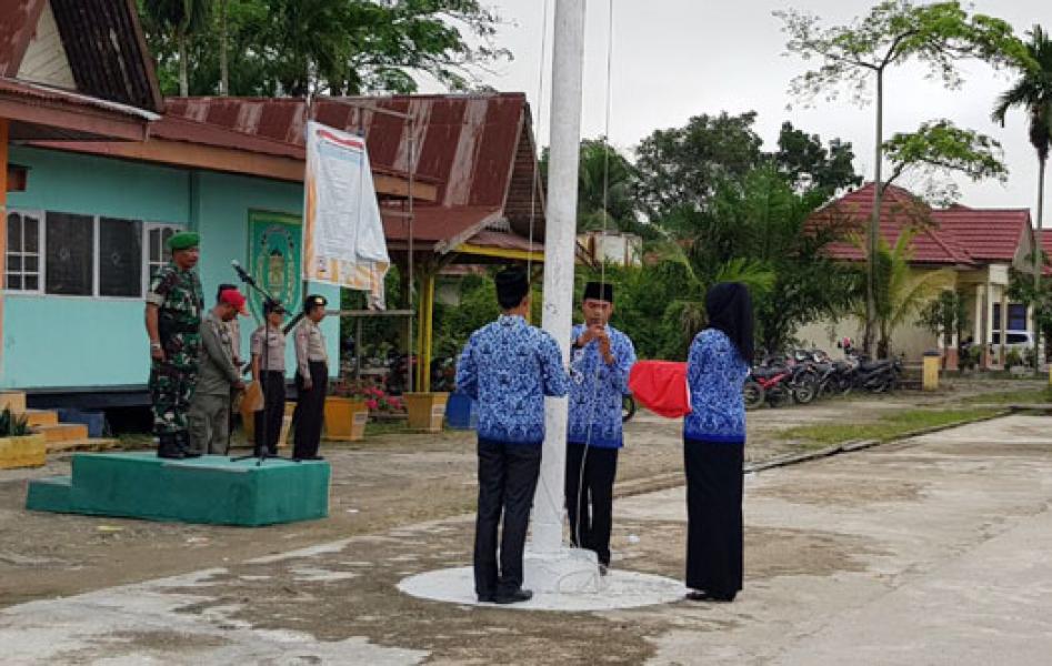 Danramil Reteh Jadi Irup Upacara 17-An Di Kecamatan Reteh
