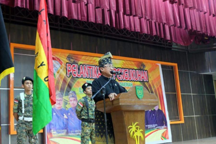 Hadiri Pelantikan DPD LMR Inhil, Bupati: ‘Tak Kan Melayu Hilang Di Bumi, Bumi Bertuah Negeri Beradat’