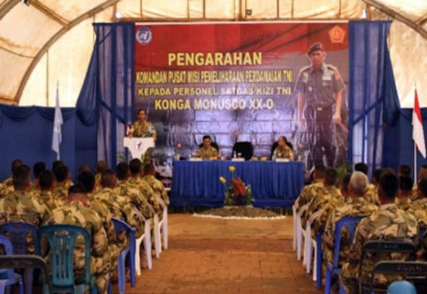 Komandan PMPP TNI Kunjungi Satgas KIZI TNI Konga XX-O/MONUSCO di Kongo
