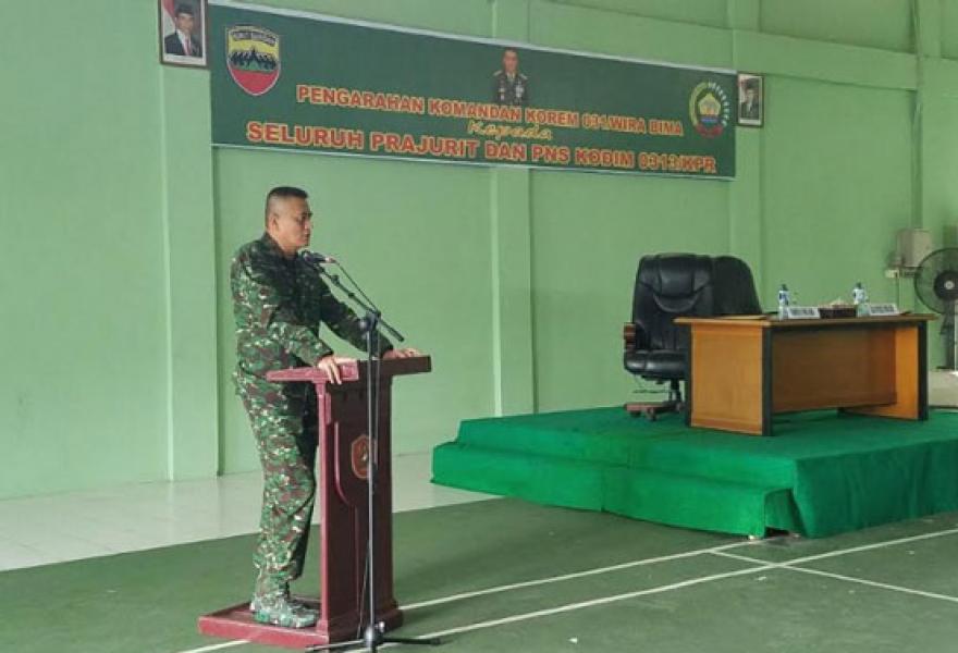 Kunker Ke Kodim 0313/Kampar, Danrem 031/Wira Bima Ingatkan Netralitas TNI
