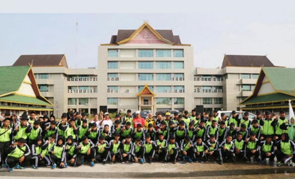 Lepas Kontingen POPDA Ke-XIV Provinsi Riau Tahun 2018, Ini Kata Pj Bupati Inhil