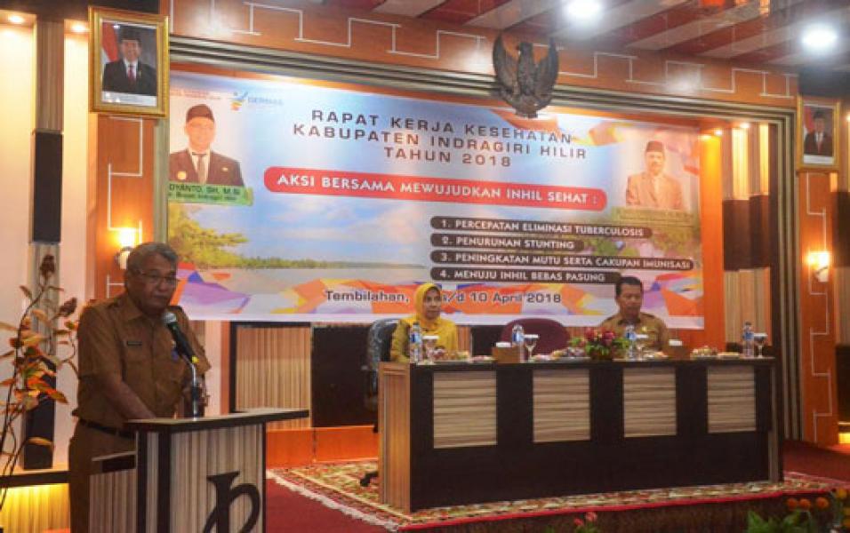Mewakili Pjs Bupati, Asisten I Setdakab Inhil Buka Rakerkes Inhil 2018