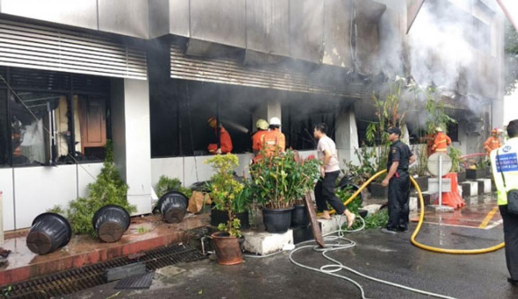 Polda Metro Jaya Kebakaran, Lantai Satu Gedung SDM Hangus