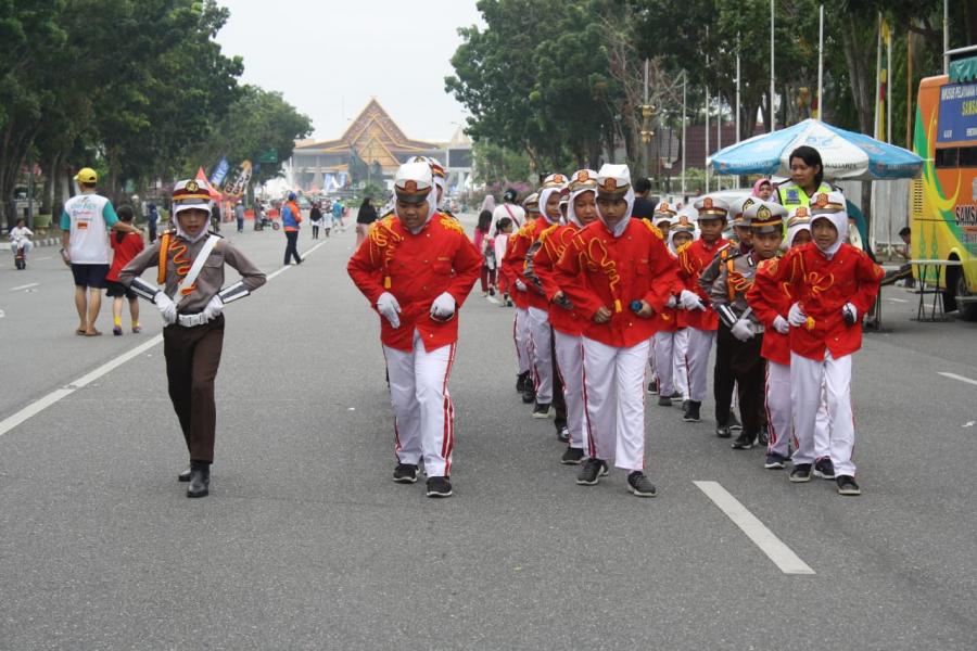Polisi Cilik Ikut Sosialisasikan Operasi Patuh di Area Hari Bebas Kendaraan Bermotor
