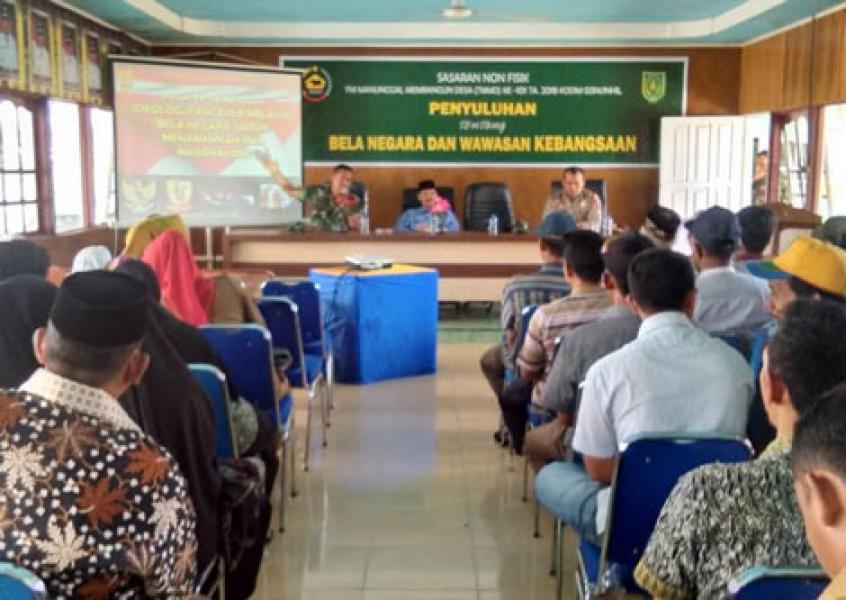 TMMD Ke 101 Kodim 0314/Inhil Berikan Sosialisasi Bela Negara Dan Wawasan Kebangsaan 