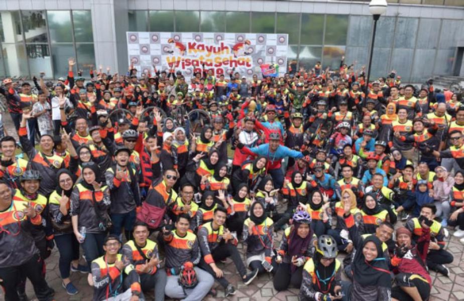 500 Peserta Ramaikan Kayuh Wisata Sehat Bank Riau Kepri 2019