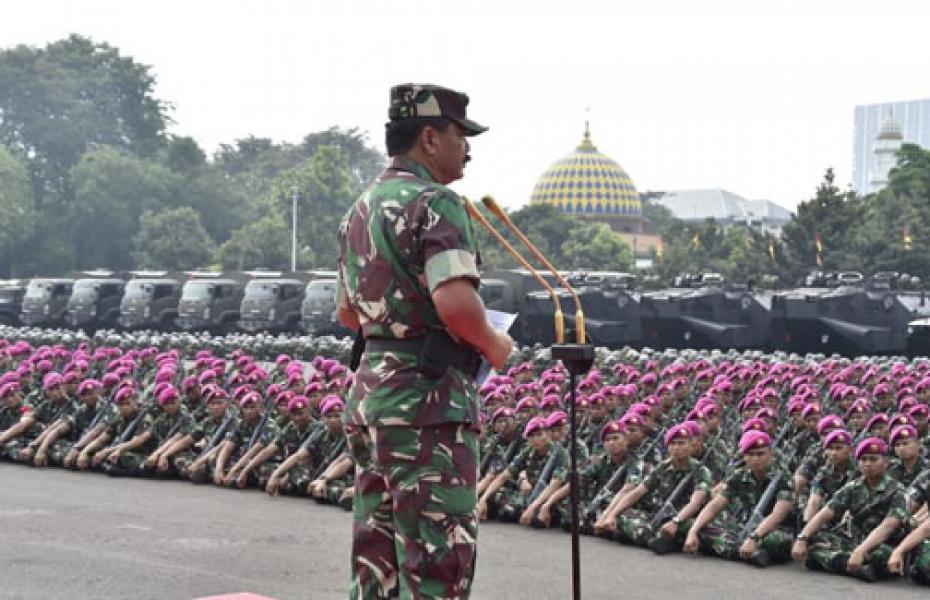 Panglima TNI: Prajurit Marinir Miliki Jiwa Ksatria, Militan, Loyal dan Profesional