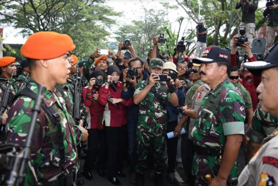 Panglima TNI Cek Kesiapan Pasukan Pengamanan Pileg dan Pilpres 2019