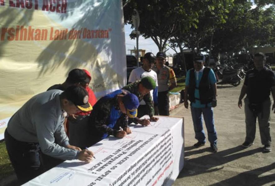 SPKKL Aceh Bakamla Turut Dalam Deklarasi Bersama Jaga Laut Bersih  