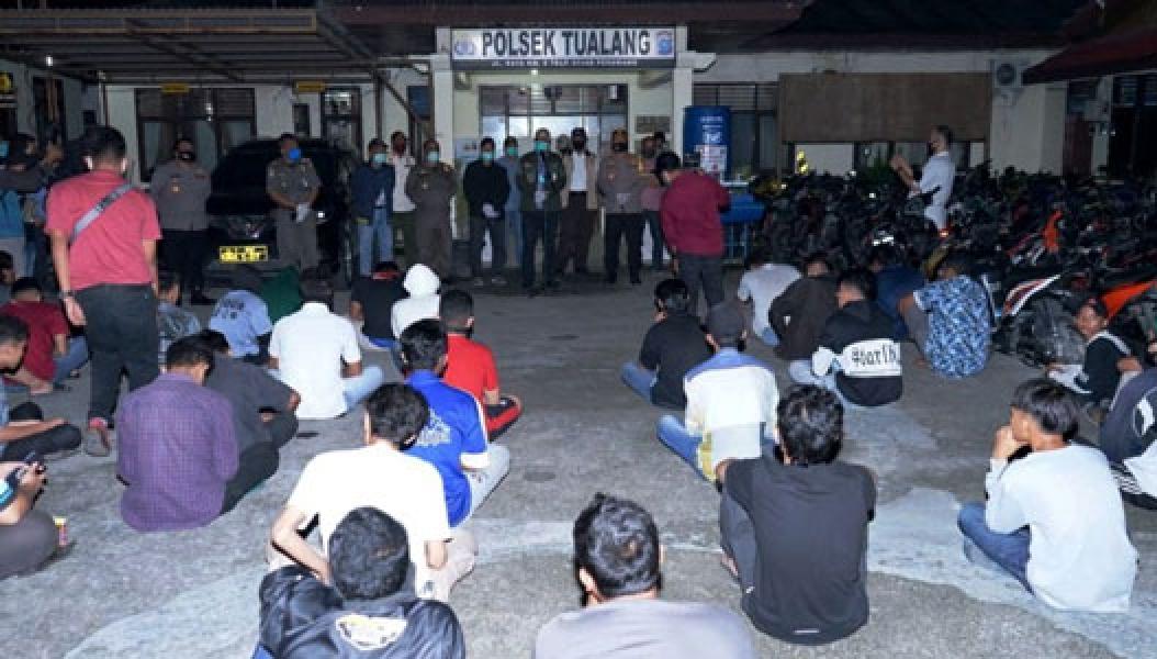 Bupati Siak Pimpin Operasi Penertiban Pembatasan Jam Malam, 116 Orang Terjaring