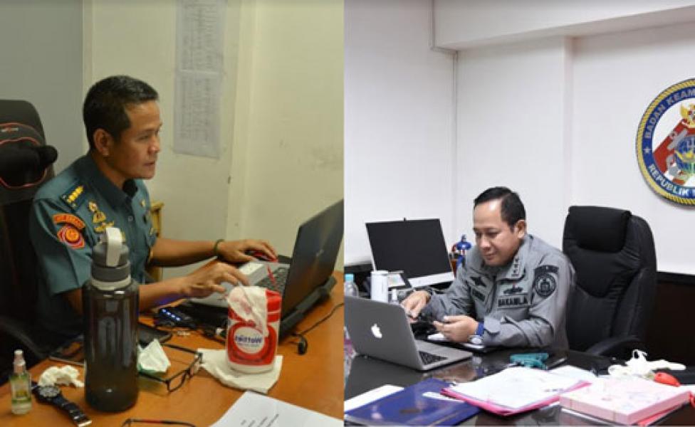 Cegah Penyebaran Covid-19, Pelaporan Korps Kenaikan Pangkat di Bakamla RI Berlangsung Secara Vidcon