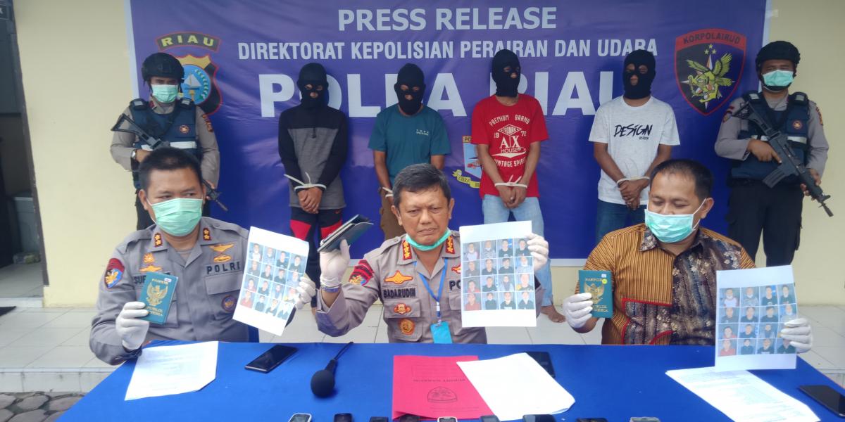 Ditpolair Polda Riau Tangkap Speed Boat Pembawa 16 TKI Ilegal dari Malaysia 