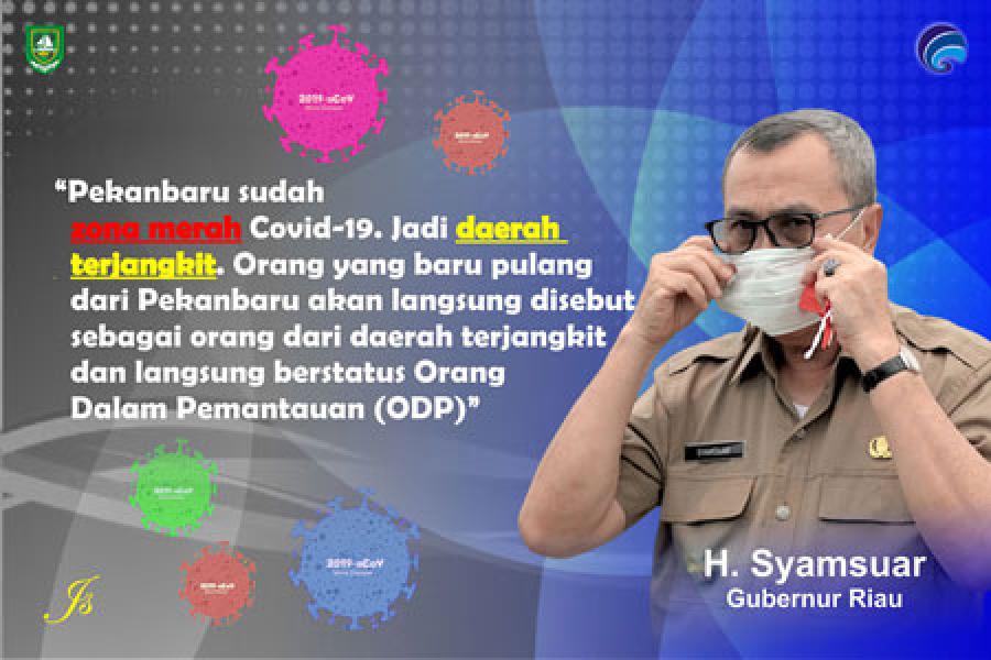 Gubri: Saat Ini Riau Miliki 3 Daerah Zona Merah Covid-19