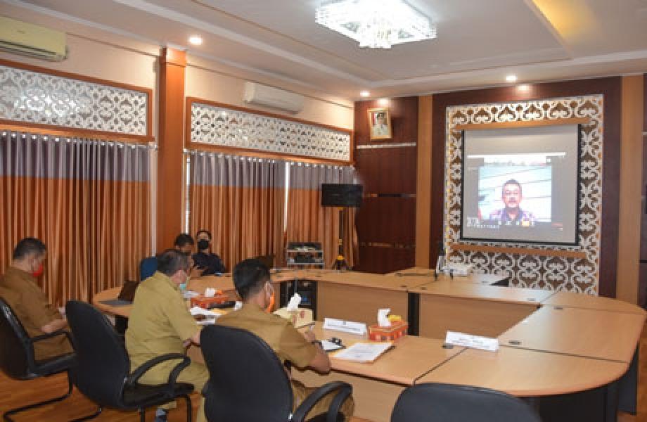 Plh Bupati Bengkalis Ikuti Rakor dengan Kasatgas Pencegahan Korwil V KPK RI