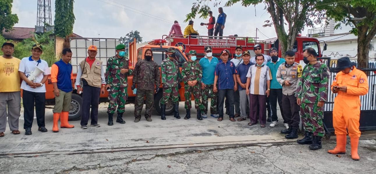 Potong Penyebaran Covid 19, Danramail 06/SH Lakukan Penyemprotan Desinfektan