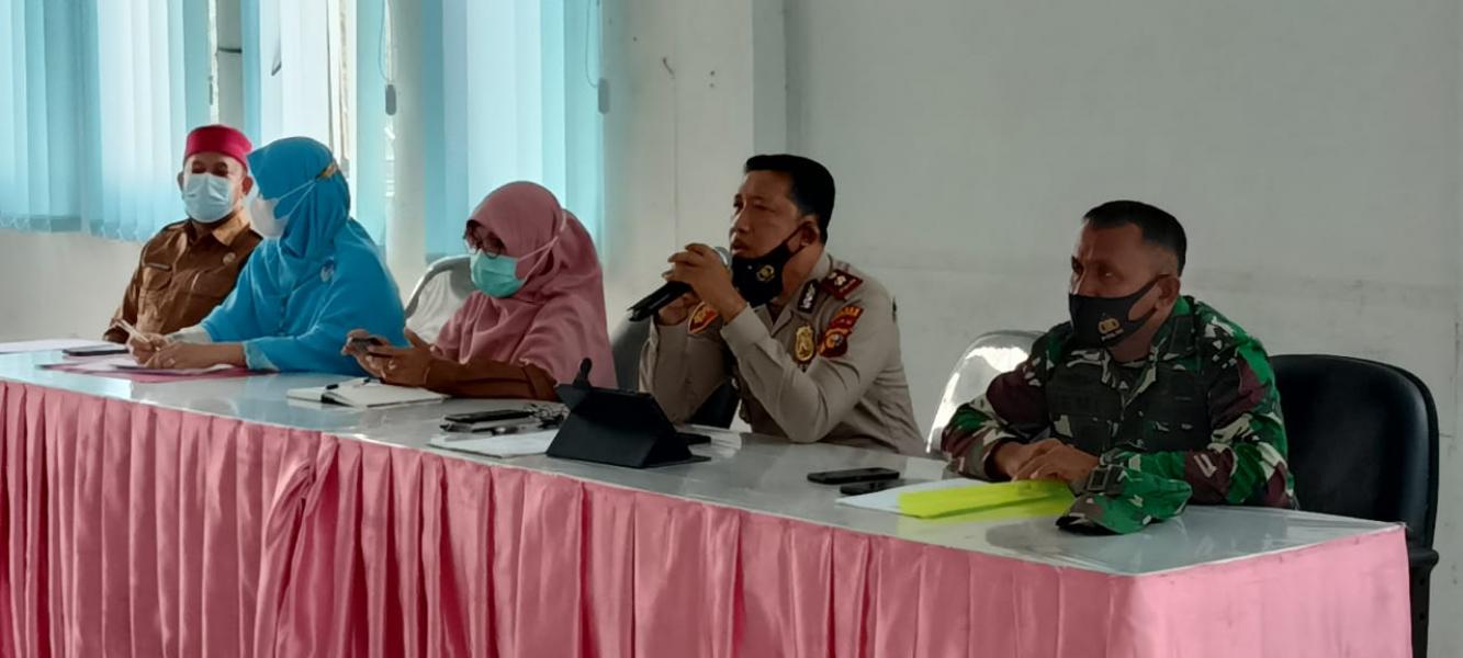 Kapolsek Tanah Putih Hadiri Rapat Koordinasi Tentang Evaluasi Penanganan Covid-19