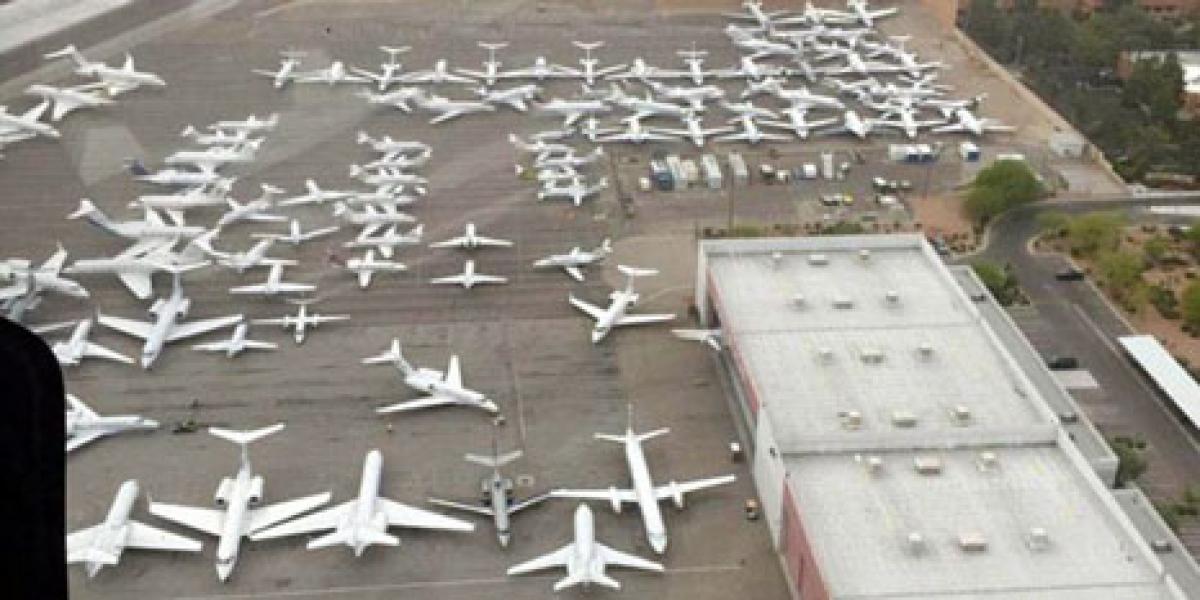 Bandara Las Vegas Dipenuhi Jet Pribadi
