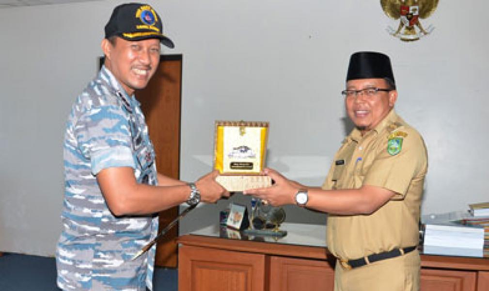 Danlanal Dumai Kunker ke Pemkab Bengkalis