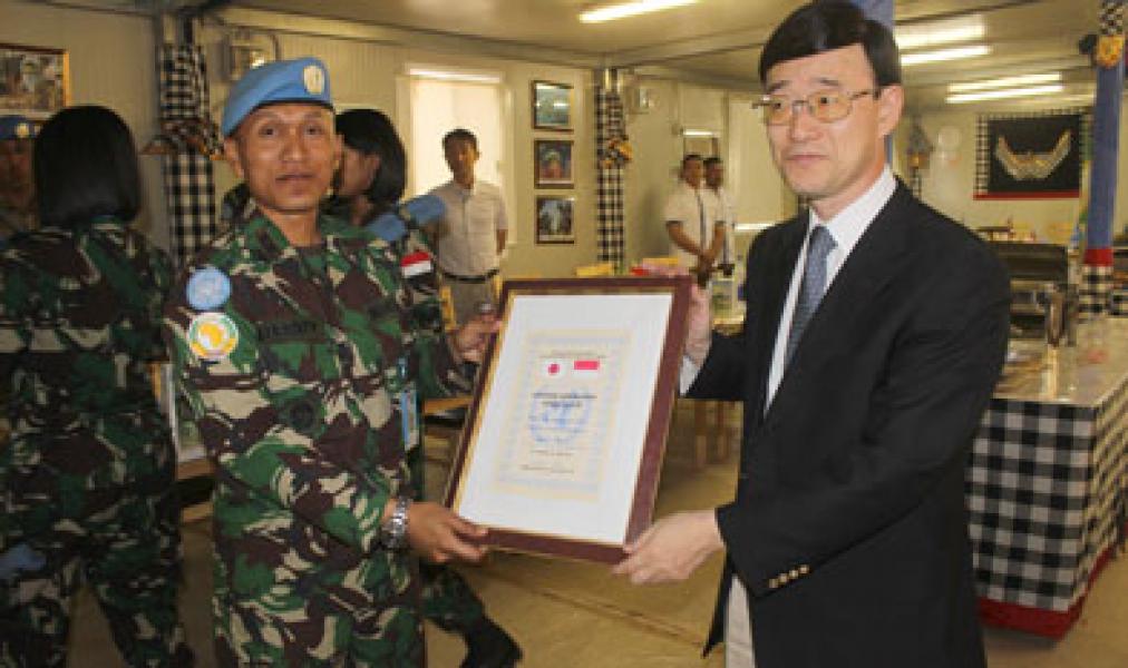 Dubes Jepang di Darfur Kunjungi Satgas Batalyon Komposit TNI