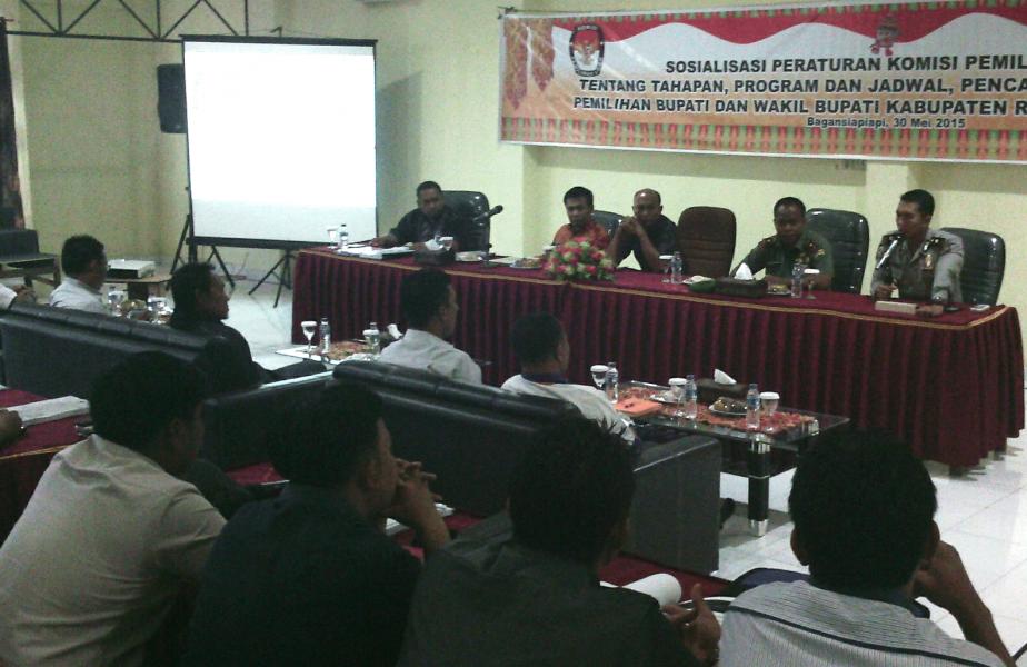 KPUD Rohil Sosialisasi Tahapan Pilkada