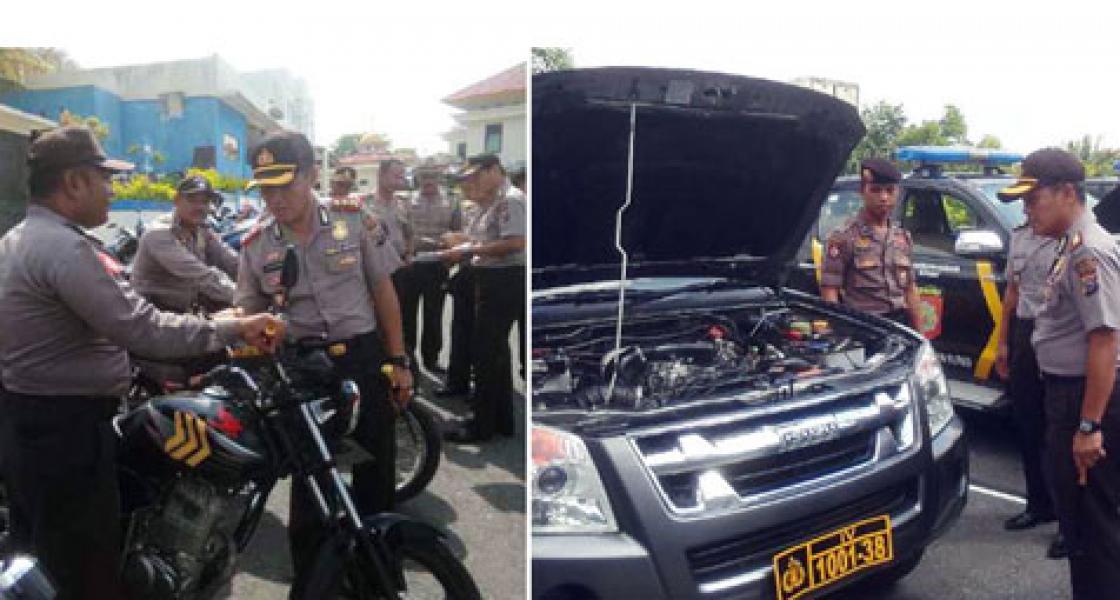 Polres Gelar Apel Sarana dan Prasarana Jelang Pilkada Pelalawan