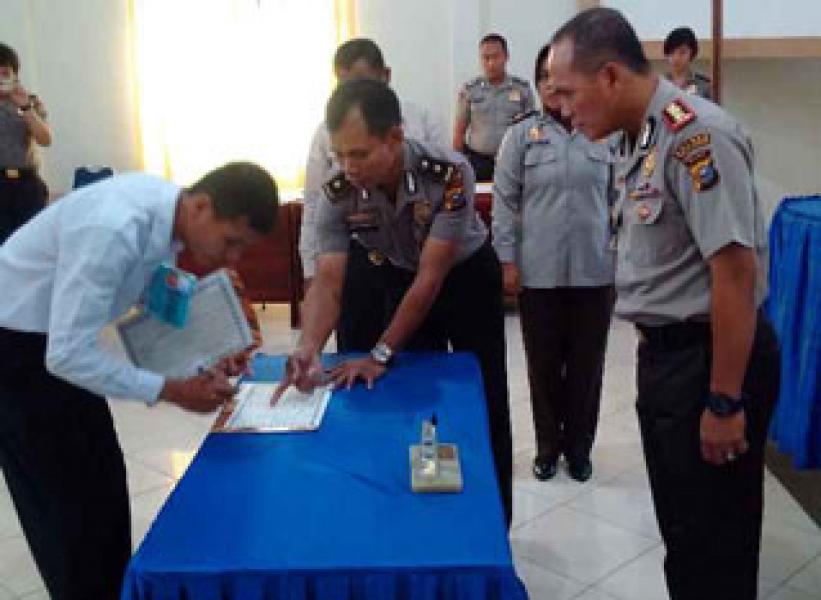 Polres Pelalawan Gelar Penandatanganan Pakta Integritas Calon Anggota Polri