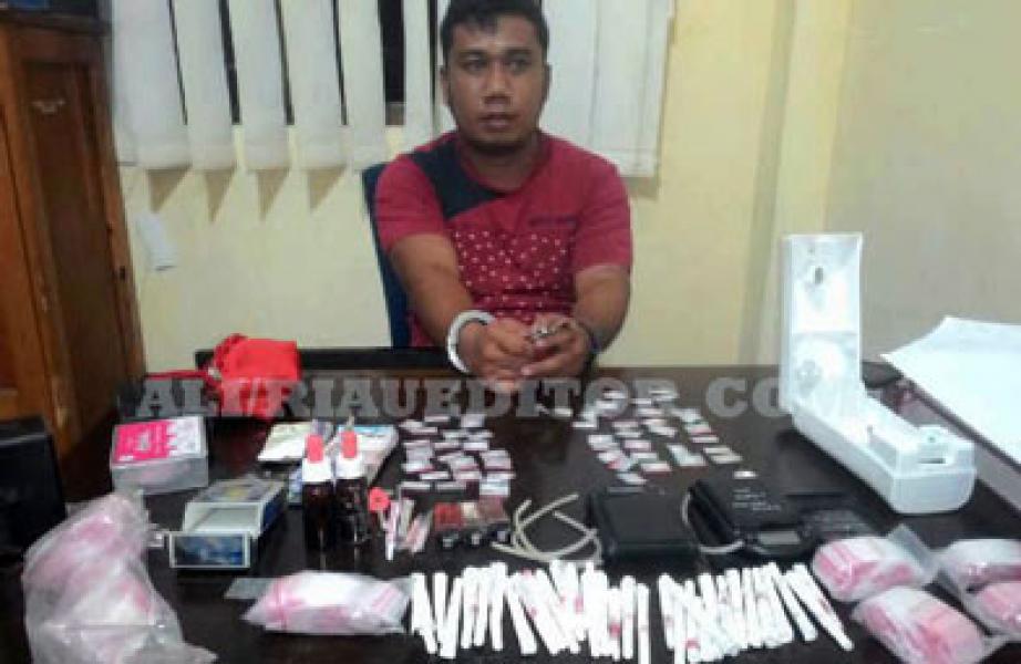 Polsek Peranap Amankan Seorang Bandar Sabu dan Ganja