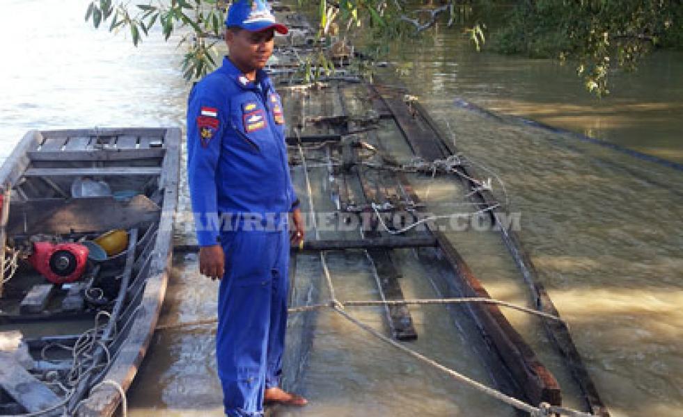 Satpolair Rohil Amankan Kayu Ilegal di Perairan Sungai Nyamuk