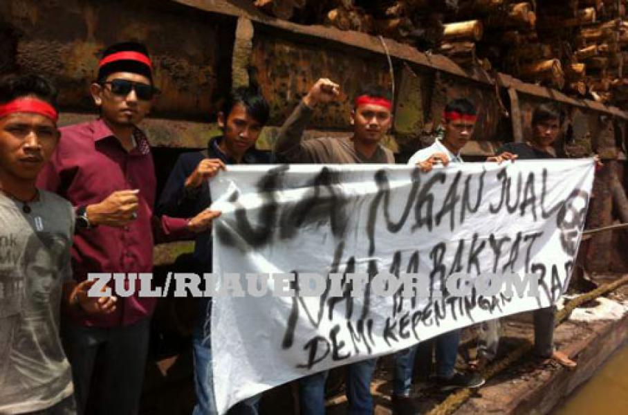 Tak Direspon, Aliansi Pemuda Sungai Kampar Ancam Kuasai Pos 8, 2 dan Jeti PT RAPP
