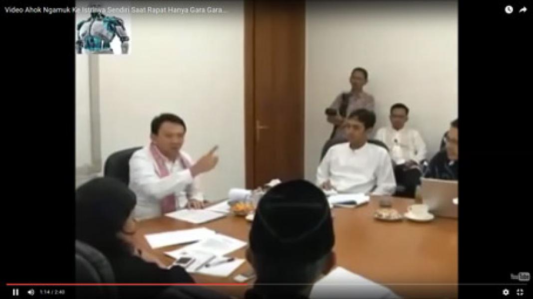 Ahok Sindir Istri Saat Sedang Rapat, Begini Reaksi Veronica Tan