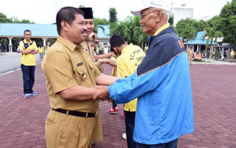 Bupati Amril Ajak Masyarakat Do`akan Atlit Bengkalis Ukir Prestasi di POPDA Riau