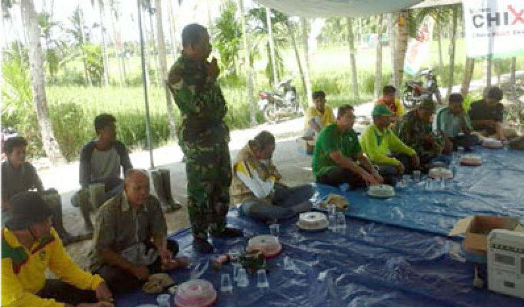 Danramil 07/Reteh Laksanakan Panen Penangkar Padi Program Seribu Desa Mandiri Benih 