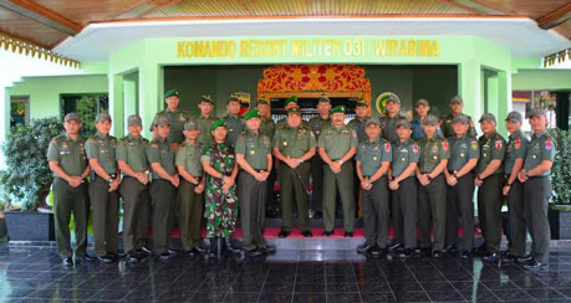 Danrem 031/Wirabima Menerima Kunjungan KKL Siswa Dikreg 54 Seskoad
