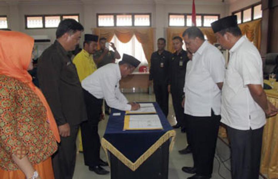 Disdik Inhu Gelar Penanda Tanganan MoU dengan Dinsosnakertrans