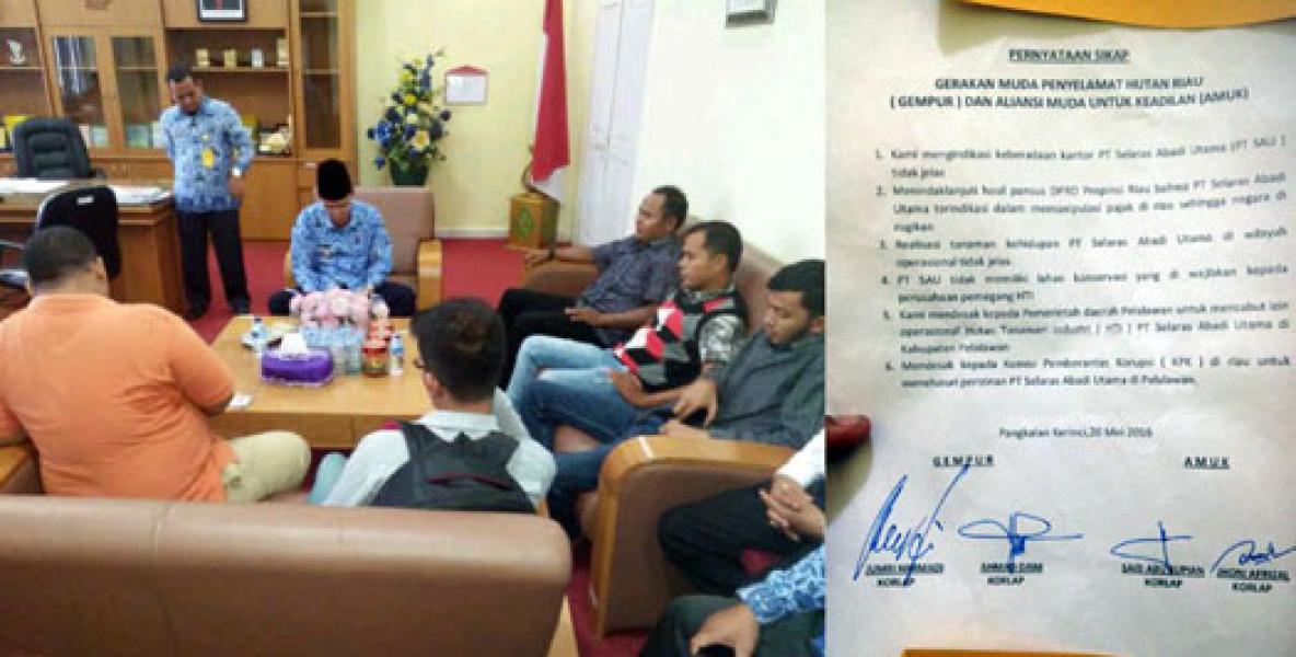 Gempur dan Amuk Desak Pemkab Pelalawan Cabut Izin PT SAU