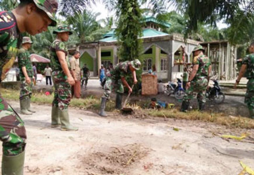 Kemajuan Program Fisik TMMD KE-96 Kodim 0320/Dumai Capai 73 Persen