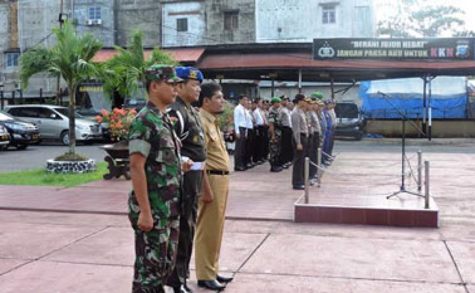 Kodim 0314/Inhil Melaksanakan Apel Patuh Jaya