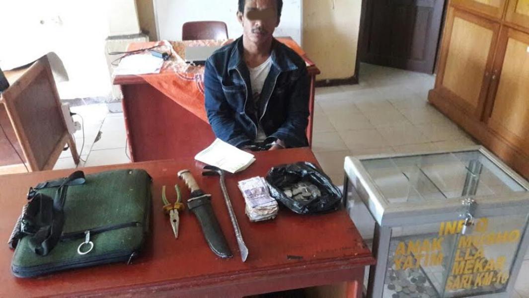 Pencuri Kotak Infak di Dumai Ditangkap Warga Saat Beraksi