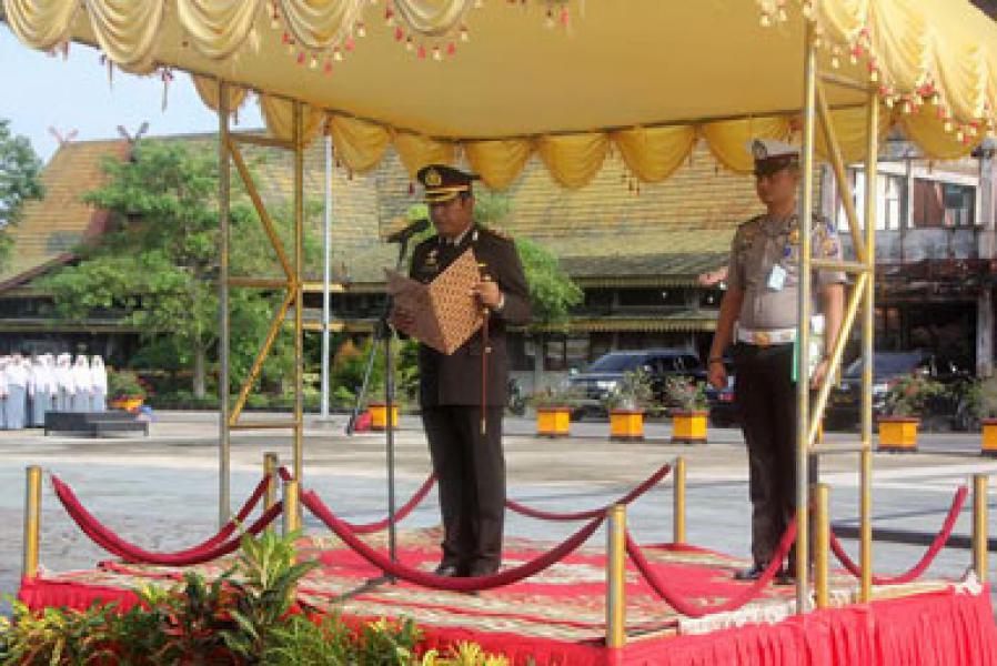 Peringatan Harkitnas, Pemkab Inhil Gelar Upacara Bendera