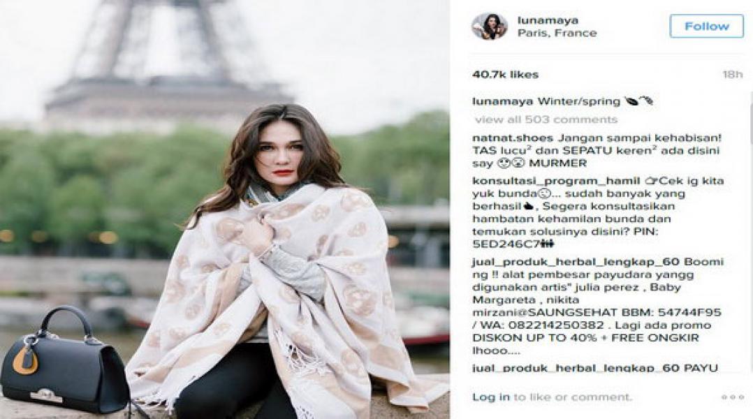 Ya Ampun... Cantiknya Luna Maya Liburan di Paris