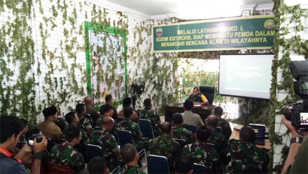 Danrem Buka Pelatihan Posko I Bencana Alam Kodim 0321 Rohil