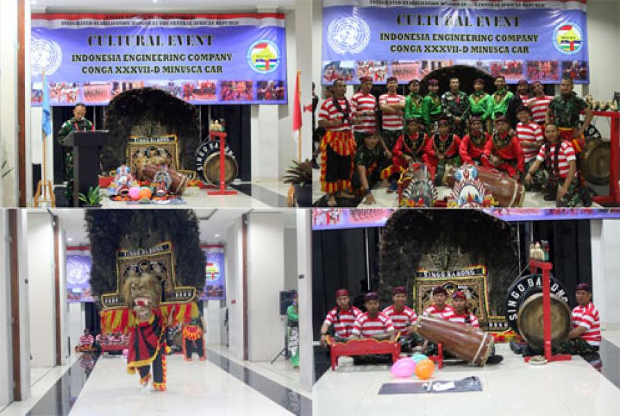 Pasukan Garuda Konga XXXVII-D/Minusca Gelar Seni Budaya Indonesia  