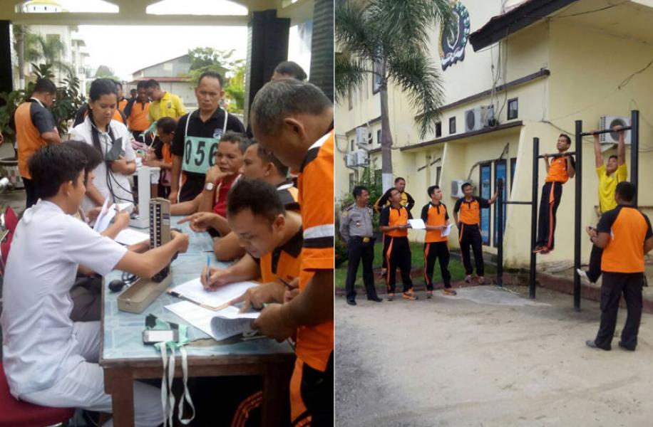 Polres Rohil Adakan Tes Kesamaptaan Semester I Tahun 2017.