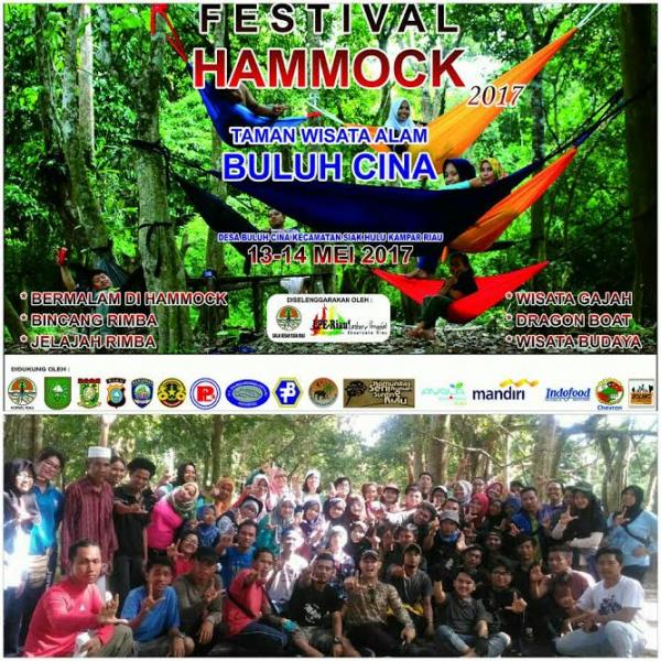 Ratusan Perserta Antusias Ikuti Festival Hammock 2017 di TWA Buluh Cina Kampar