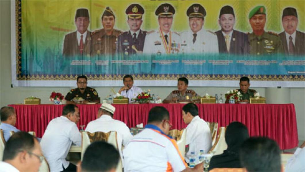 Sambut Ramadan 1438 H, Wabup Alfedri Pimpin Rakor Bersama Forkopinda Siak