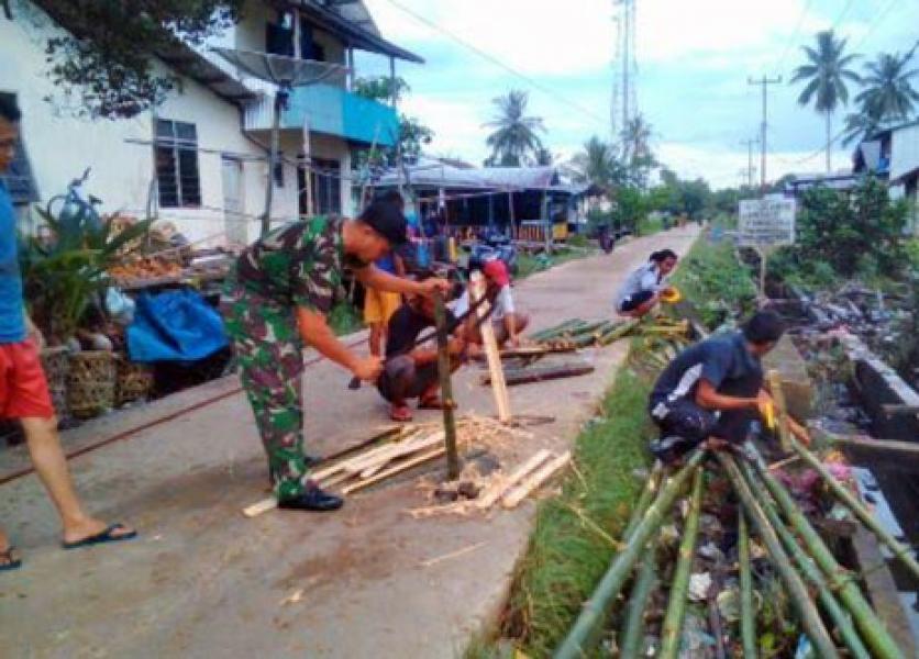 Babinsa Mandah Aktifkan Kembali Pos Kamling